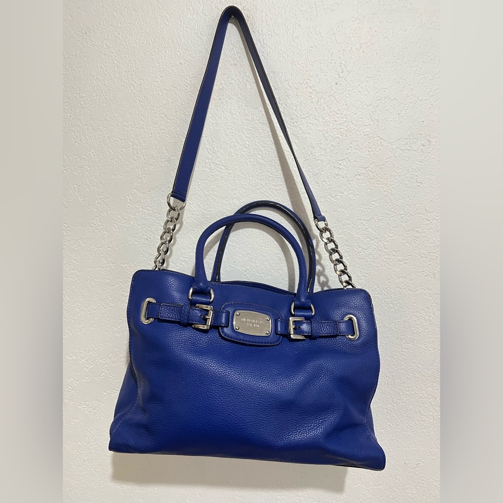Michael Kors Tote Bag. Blue With Silver Hardware.